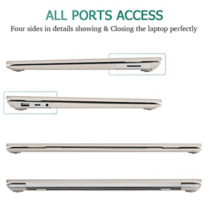 May Chen Case for 13.5" Microsoft Surface Laptop 3/4/5 with Alcantara Palm Rest Model 1867 1958 1950 (2019 2021 2022), Plastic Hard Shell Case with Keyboard Cover + Screen Protector, Stone - color: Stone