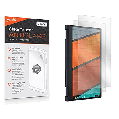 BoxWave Screen Protector Compatible with Lenovo Yoga Chromebook (15.6 in) - ClearTouch Anti-Glare (2-Pack), Anti-Fingerprint Matte Film Skin