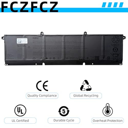 PMT8K Battery 96Wh 8600mAh Replacement for Dell Alienware 16 Area-51 AA16250 / 18 Area-51 AA18250/ 16 Aurora AC16250 / 16x Aurora AC16251 / Pro Max 16 MC16250 Series 0PJ7JP PJ7JP 11.7V 6-Cell