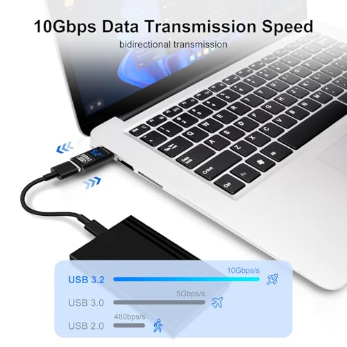 USB 3.2 Digital Display USB A Male to Female OTG Adapter 10Gbps (2 Pack), Real-time Power Monitoring, Up to 36W Fast Charging Compatible with Laptop, Power Bank and More USB-A Devices - style: AY-Am-Af-dd-bk