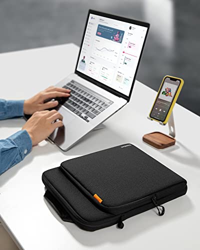 tomtoc 360 Protective Laptop Sleeve Designed for 2026 14-inch MacBook Pro M5/M4/M3/M2 Pro/Max, 13.8'' Surface Laptop AI PC, Water-Resistant Well-Organized Accessory Sleeve Case with Handle - size: 14 Inch for New MacBook Pro