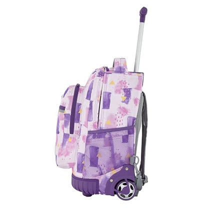 Travelers Club 4 Piece Rolling Backpack Set With Accessories, Water - color: Water