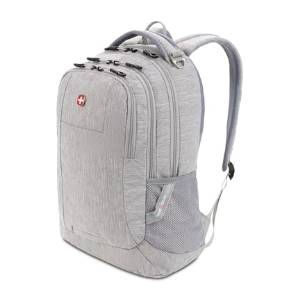 SWISSGEAR Cecil 18-Inch Laptop Backpack Fits 16-Inch Laptop, Travel Daypack with Organizer Pockets, Water Bottle Holders & Padded Straps – Light Grey - color: Light Grey