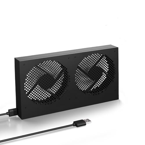 USB Computer Cooling Fan - High Airflow for Routers, PS5, Small Electronics - Up to 1900RPM - style: Black 260mm