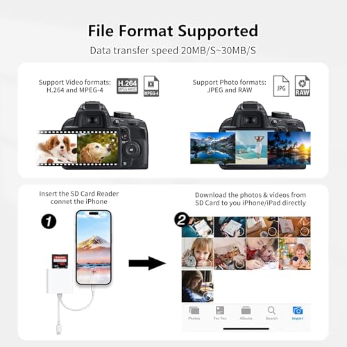 SD Card Reader for iPhone USB C, Sd Card Reader USB C Dual Interface iPhone Sd Card Adapter,Card Reader for Computer Computer/MacBook/Android/Usbc Laptop Sd/Tf/Sim sd Card Reader for Android - size: 2IN2 SD Card Reader