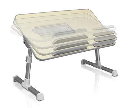 Aluratek (ACT01F) Adjustable, Foldable, Ergonomic, Laptop Cooling Table with Cooling Fan (Standing Desk, Sofa/Couch Tray, Floor)