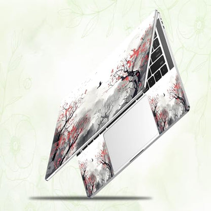 Laptop Skin Sticker Decal, Universal Reusable Vinyl Laptop Cover for 12" 13" 13.3" 14" 15" 15.4" 15.6" Notebook PC, Reusable Waterproof Scratch-Resistant with 2 Wrist Pads,Watercolour Trees - color: Watercolour Trees