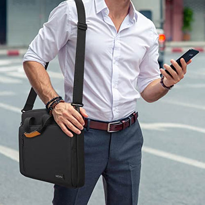 KIZUNA Laptop bag Case 12.5 Inch Shoulder briefcase Handbag For MacBook Air 13 M3 M2/MacBook Pro 14 M1 M2 Pro/13.3" Yoga Slim 7i Carbon/14 Lenovo ThinkPad X1 Carbon, Black - color: Black, size: 12.5-13 Inch
