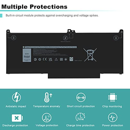 Futurebatt MXV9V Laptop Battery Replacement for Dell Latitude E5300 E5310 E7300 E7400，Latitude 5310 5300 2-in-1 Series 5VC2M 05VC2M 829MX 0829MX P96G P96G001 P97G P97G001 P97G002 P99G P99G001 P100G - size: MXV9V 10.83*5.12*0.73 in