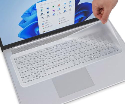 Universal 17" 17.3" Keyboard Cover Skin for 17 17.3 inch Laptop Notebook Keyboards Ultra Thin HP Acer Lenovo ASUS MSI Silicone Waterproof Dustproof Keyboard Cover Skin Protector, Clear (14.37" x 5.1") - size: 17"-17.3"