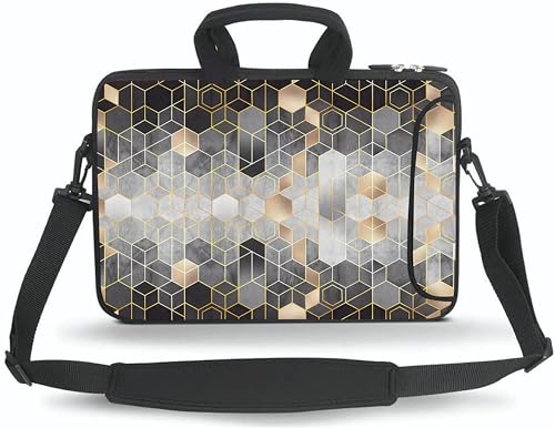 11 11.6 12 12.5 13 inches Case Laptop/Chromebook/Ultrabook/Notebook PC Messenger Bag Tablet Travel Case Neoprene Handle Sleeve with Shoulder Strap(Geometry) - color: Geometry, size: 11-13.3 inch
