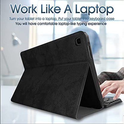 Backlit Keyboard Case for Samsung Galaxy Tab A7 Lite 8.7” 2021 (SM-T220/T225), Protective Cover Case with Detachable Wireless Keyboard for Galaxy Tab A7 Lite 8.7 Inch 2021 Release (Black)