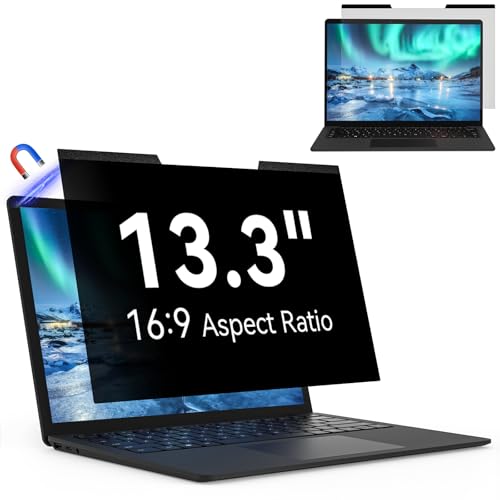 Magnetic Laptop Privacy Screen 13.3 Inch for 16:9 Computer Monitor Anti-Glare Blue Light Monitor Protector, Removable 13.3in Film for Lenovo HP Acer Asus Thinkpad Envy Xps - size: Magnetic 13.3" 16:9 Aspect