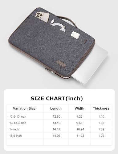 DOMISO Laptop Case Sleeve Protective Cover Compatible with MacBook Air 13 M4 M3 M2,MacBook Pro M2 M1,iPad Air/Pro,13 inch Dell,Lenovo, HP,Asus,Waterproof Computer Cases Bag with Handle,Dark Grey - color: Dark Grey, size: 13" for MacBook Air/Pro