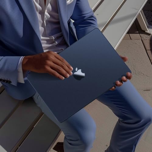 Soonjet for MacBook Pro 14 inch Case M5 M4 M3 M2 M1 Pro/Max 2026-2021 Cover | Blue Clear Matte, Protective Hard Shell Laptop Cover, Ultra Thin, Anti Crack & Fingerprint, Scratch Resistant, Easy Snap on - color: Midnight Blue Clear