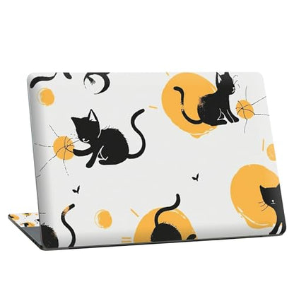 Universal Laptop Skin Sticker with 2 Wrist Pad Skins, Waterproof Scratch Resistant Vinyl Laptop Cover Decal, Cut to Fit for 11–15.6 Inch MacBook HP Dell Lenovo, Cat Pet - color: Cat Pet