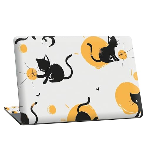 Universal Laptop Skin Sticker with 2 Wrist Pad Skins, Waterproof Scratch Resistant Vinyl Laptop Cover Decal, Cut to Fit for 11–15.6 Inch MacBook HP Dell Lenovo, Cat Pet - color: Cat Pet
