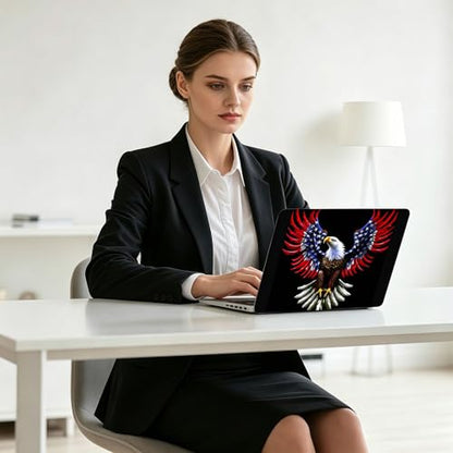 Universal Laptop Skin Decal, 3-Piece Vinyl Protector for 12 13 14 15.6" Notebook, Waterproof Anti-Scratch, Easy Trim & Bubble-Free Finish, American Flag Eagle - color: American Flag Eagle