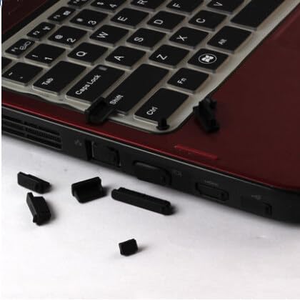 SB Port Cover Silicone USB Port Protection Caps Dust Plug for USB C, USB A | Anti Dust Dirt Plug Cuple Silicone Anti Dirt Protective USB Port Cover Silicone & Headphone (Black) - color: Black