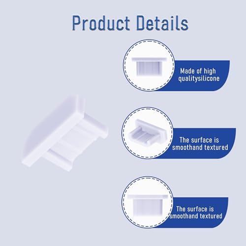 10 PCS Micro USB Port Anti-dust Plugs, Silicone Covers Caps Stoppers, Port Protector for PC Laptop Notebook Computers, Other Devices, 0.26 x 0.09 (LxW) - size: Micro USB/Transparent/10 PCS