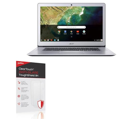BoxWave Screen Protector Compatible with Acer Chromebook 15 (CB515) (15.6 in) - ClearTouch Anti-Glare ToughShield 9H (2-Pack), Anti-Glare 9H Tough Flexible Film Screen Protector - color: Anti-Glare ToughShield 9H