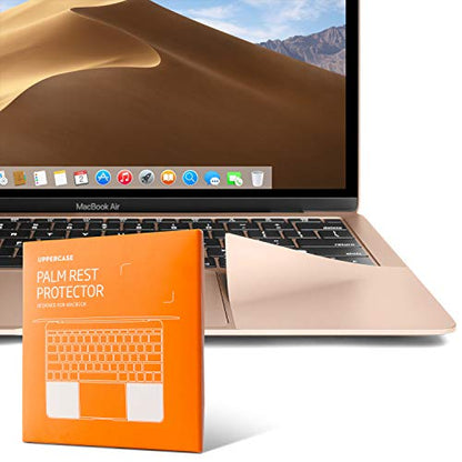 UPPERCASE Premium Palm Rest Protector Skin Cover Set Compatible with 2020 2021 Intel/M1-based MacBook Air 13", A2337 A2179, Gold