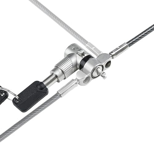 StarTech 3-in-1 Universal Laptop Lock, 6.6ft, TAA (2m) | Master Keyed Security Cable, Compatible With Noble Wedge/Nano/K-Slot, UNIVKMKO-LAPTOP-LOCK - size: Adjustable, style: Master Keyed