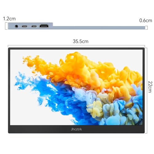 15.6 Inch Touchscreen Portable Monitor, FHD 1080P IPS Full Function USB-C Ultra Slim Travel Screen, Portable Display w/Speakers & VESA Mount for Laptop Mac PC Phone PS4 PS5 Switch - size: 15.6inch Touch