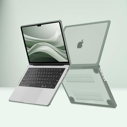 MOSISO Compatible with MacBook Pro 14 inch Case M5 M4 M3 M2 M1 2026-2021 | 3 in 1 Kit Anti-Crack Hard Shell with TPU Bumper, A3427 A3426 A3434 A3112 A3185 A3401 A2918 A2992 A2779 A2442, Emerald Green - color: Emerald Green