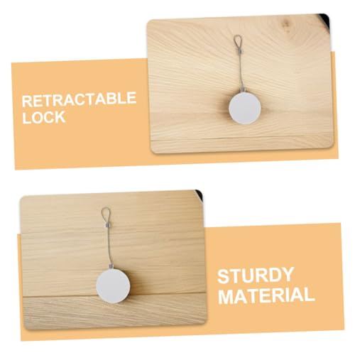 LALAFINA 1set Retractable Cable Lock Theft Wire Security Locks for Laptops Tvs and Digital Accessories and Dual Locking Mechanism