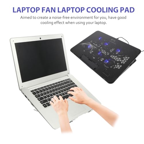 Operitacx 15.6"-17" Laptop Cooling Pad - Adjustable Laptop Cooler Stand with Quiet Fans, Ergonomic Notebook Fan Holder for Gaming and Office Use