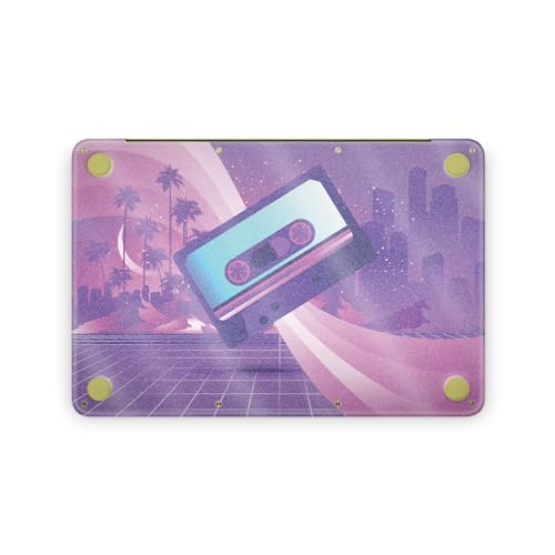 Glossy Glitter Laptop Skin Compatible with Apple MacBook Neo - 80s Cassette - Premium 3M Vinyl Protective Wrap Decal Cover - Easy to Apply | Crafted in the USA by MightySkins - color: 80s Cassette, size: MacBook Neo Full Cover Skin, style: Glossy Glitter