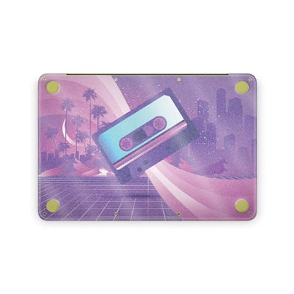 Glossy Glitter Laptop Skin Compatible with Apple MacBook Neo - 80s Cassette - Premium 3M Vinyl Protective Wrap Decal Cover - Easy to Apply | Crafted in the USA by MightySkins - color: 80s Cassette, size: MacBook Neo Full Cover Skin, style: Glossy Glitter