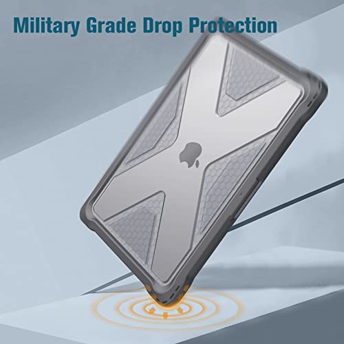 Fintie Case for MacBook Air 13.6 Inch A3449 A3240 A3113 A2681 (2022 2023 2024 2025 2026 Release) - Heavy Duty Rugged Hard Shell Case Cover for MacBook Air 13 Inch M2 M3 M4 M5 Chip, Gray - color: Gray