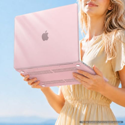 MOSISO Compatible with MacBook Pro 13 inch Case M2 M1, Rose Pink | Plastic Hard Shell Case Cover 2026-2016A2338 A2251 A2289 A2159 A1989 A1708 A1706 with/without Touch Bar - color: Rose Pink