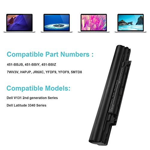 Fancy Buying H4PJP 5MTD8 Laptop Battery for Dell V131 2nd Series Latitude 3340 3350, Fits JR6XC YFDF9 YFOF9 451-BBJB 451-BBIY 451-BBIZ 7WV3V - size: 10.3*1.56*0.85inch