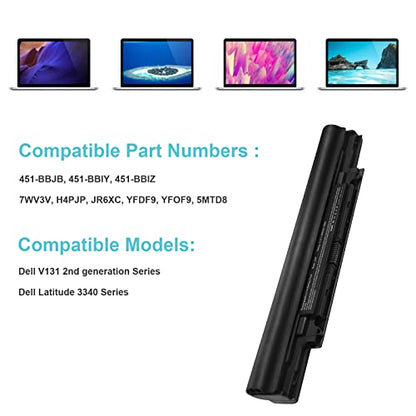Fancy Buying H4PJP 5MTD8 Laptop Battery for Dell V131 2nd Series Latitude 3340 3350, Fits JR6XC YFDF9 YFOF9 451-BBJB 451-BBIY 451-BBIZ 7WV3V - size: 10.3*1.56*0.85inch