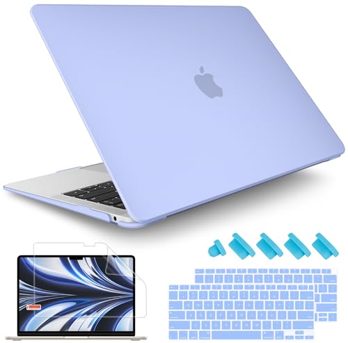 May Chen Compatible with MacBook Air 13 inch Case 2021 2020 2019 2018 Model: M1 A2337 A2179 A1932, Plastic Matte Hard Shell Case for MacBook Air 13 inch with Retina Display Fits Touch ID, Airy Blue - color: Airy Blue