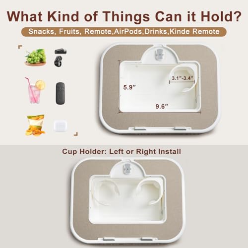 Tablet Pillow Stand with Snack Bowl and Writing Board, 360° Rotating Phone Holder for 4.7-13" Phone Kindle Tablet, Pillow Kindle Holder for Reading in Bed, Couch,Recliner,Floor Etc-Beige - color: Beige