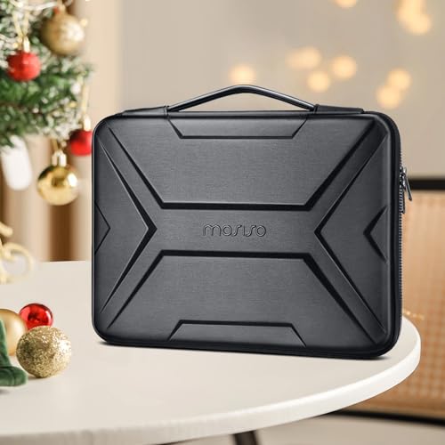MOSISO Laptop Case 15.6 inch, 15-16 inch Laptop Sleeve, Black | Compatible with MacBook Pro 16 / Air 15,HP Acer Dell Lenovo ASUS,Artistic Geometric EVA Carrying Case Hard Shell with Handle - color: Black, size: 15.6 inch