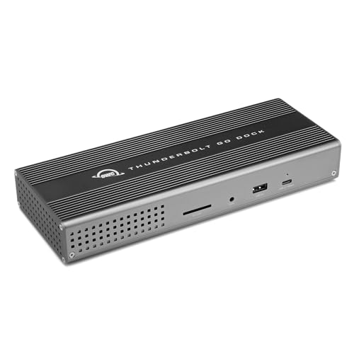 OWC Thunderbolt Go Dock 11-Port Solution w/Built-in Power Supply | 90W PD - 2x Thunderbolt 4 Device Ports - USB-C 10Gb/s - 2x USB-A 10Gb/s - 2.5GbE - HDMI - SD reader - 3.5mm Audio In/Out - size: GO DOCK, style: Thunderbolt 4