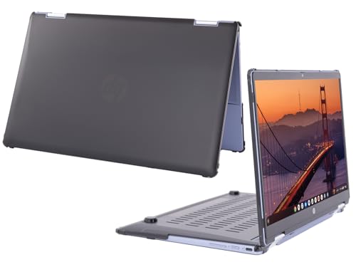 mCover Hard Case ONLY Compatible for 2024~2025 14" HP Chromebook x360 14B-CD0000 Series Laptop Computers (NOT Fitting Any Other HP Chromebook & Windows Notebook PC)- Black - color: Black