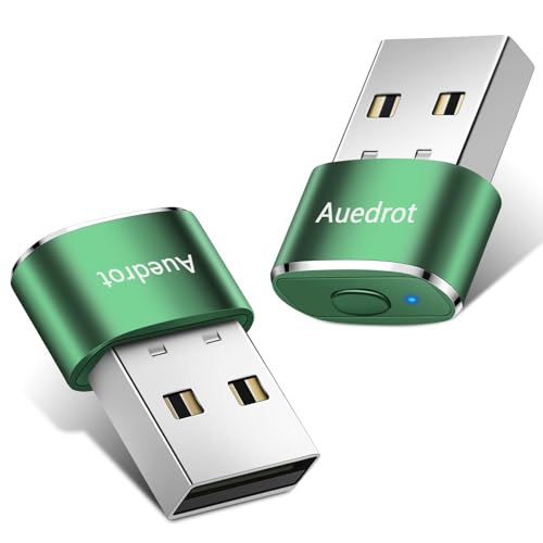 AUEDROT Mouse Jiggler Undetectable Metal USB Mouse Mover with Switch Button, Automatic Mini Mouse Shaker with 2 Jiggle Modes, Driver-Free, Plug and Play, Keep Computer/Laptop Awake, Green, 2 PCS - color: Green, style: 2 PCS