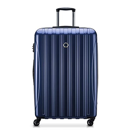 DELSEY PARIS Helium Aero Hardside Expandable Luggage with Spinner Wheels, Blue Cobalt, Checked-Large 28 Inch - color: Blue Cobalt, size: Checked-Large 28 Inch