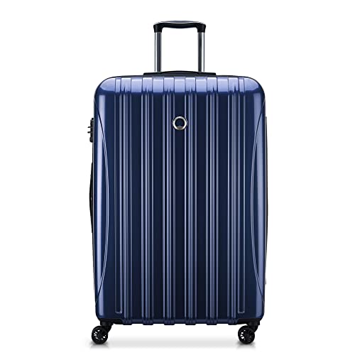 DELSEY PARIS Helium Aero Hardside Expandable Luggage with Spinner Wheels, Blue Cobalt, Checked-Large 28 Inch - color: Blue Cobalt, size: Checked-Large 28 Inch