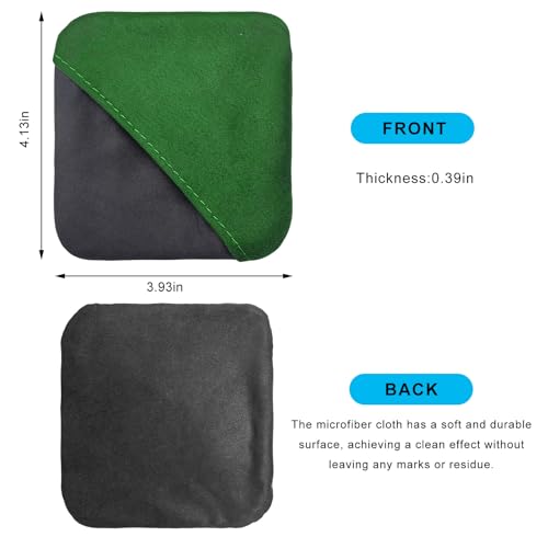 Ohleats Car Screen Cleaner, Microfiber Auto Screen Cleaning Pad, Foldable Touch Screen Cleaner Cloth for Vehicle Dashboard LCD Display, Car Cleaning Kits (Green&Gray) - color: Green&gray,1pcs
