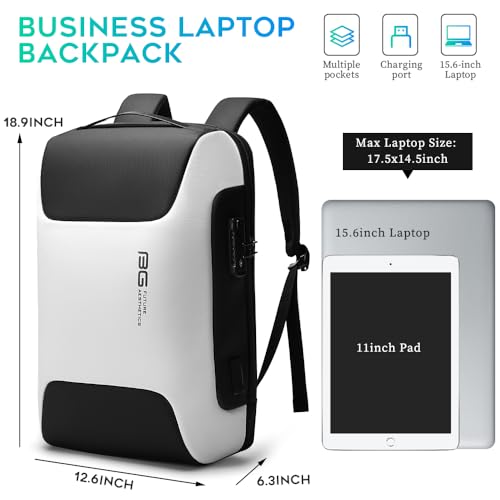 BANGE Tech Laptop Backpack for Men and Women - color: White
