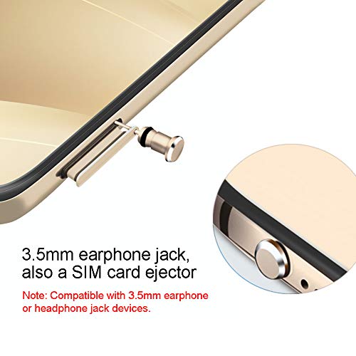 USB C Dust Plugs Charging Port Cover Caps, 2 PCS (Gold) | Cable Protectors Included, Compatible with iPhone 17 16 15 Pro Max - color: Gold