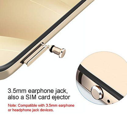 USB C Dust Plugs Charging Port Cover Caps, 2 PCS (Gold) | Cable Protectors Included, Compatible with iPhone 17 16 15 Pro Max - color: Gold