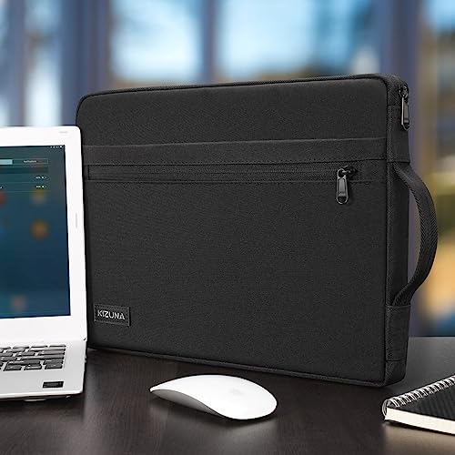 KIZUNA Laptop Sleeve 11 Inch Water-Resistant Computer Case Hand Bag for 13" MacBook Pro M2/13 Surface Pro 8 X/13.4" DELL XPS 13/12.4" Samsung Galaxy Tab S7/11.6" Samsung Chromebook 4/13.3" ASUS - color: Black, size: 11-11.6 Inch / MacBook Pro M2 2022